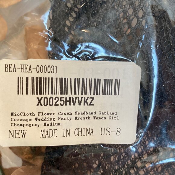 Beige brown and cream silk floral headband NWT - Picture 2 of 5